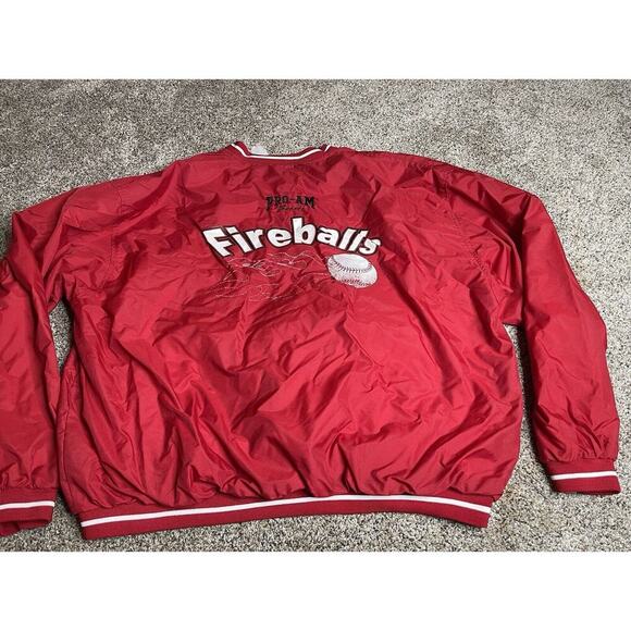 Vintage 90s Rawlings ‘Fireballs’ Pullover Windbreaker Lined Jacket Mens 2XL - Picture 5 of 9